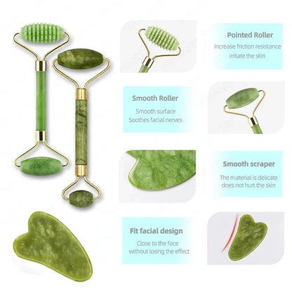 Gua Sha Jade Facial Massager Roller