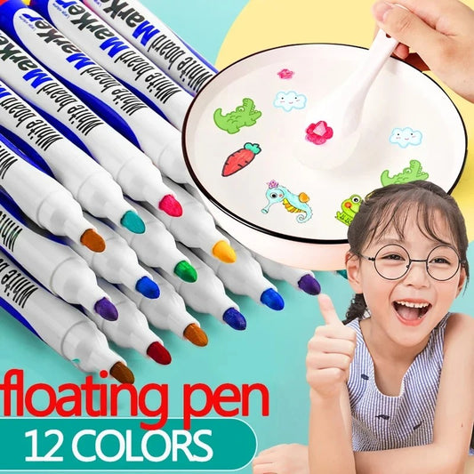 8 Pc Color Magical Water Floating Pens